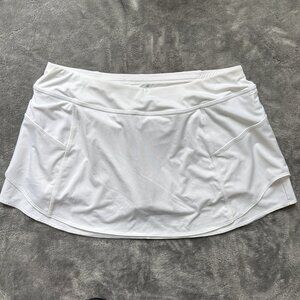 Athleta Run With It Skort Womens Pockets White Size Large
